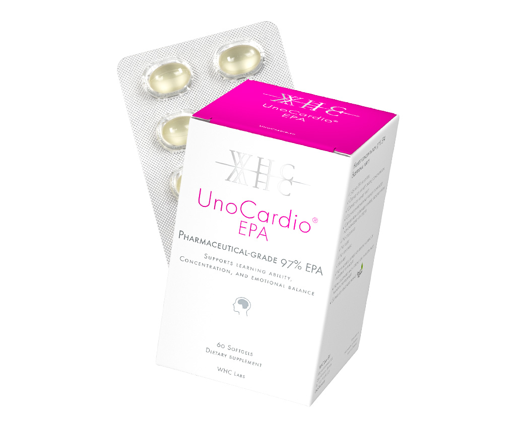 UnoCardio&#174; EPA Medical Grade 97% Fish Oil 60 Softgels
